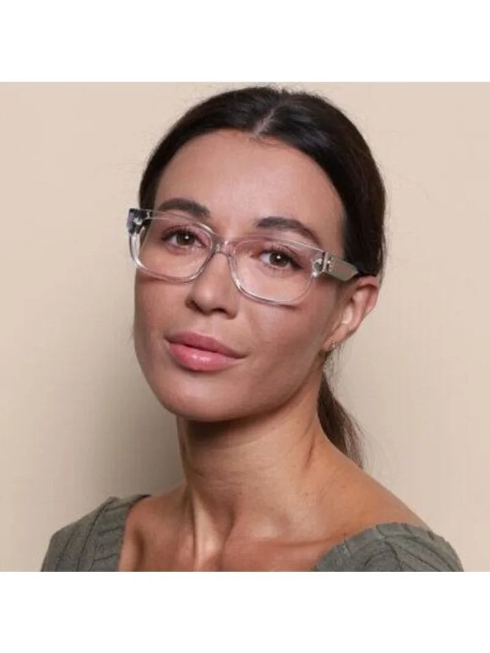 Gucci GG0278O 016 Rectangle Eyeglasses 55mm - Crystal/Green/Red